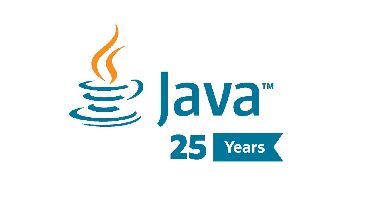 Java 25 years anniversary logo celebrating 25 years of Java programming language